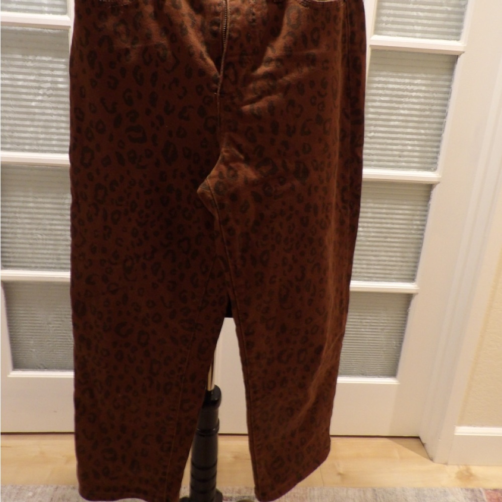Brown Leopard Print Jeans